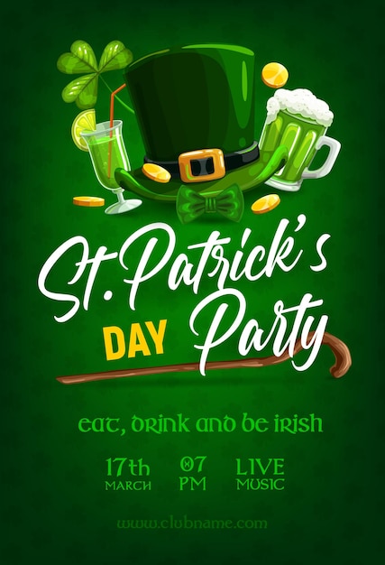 St Patrick dag partij poster