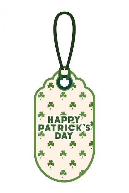 St patrick day commercial tag isolated icon