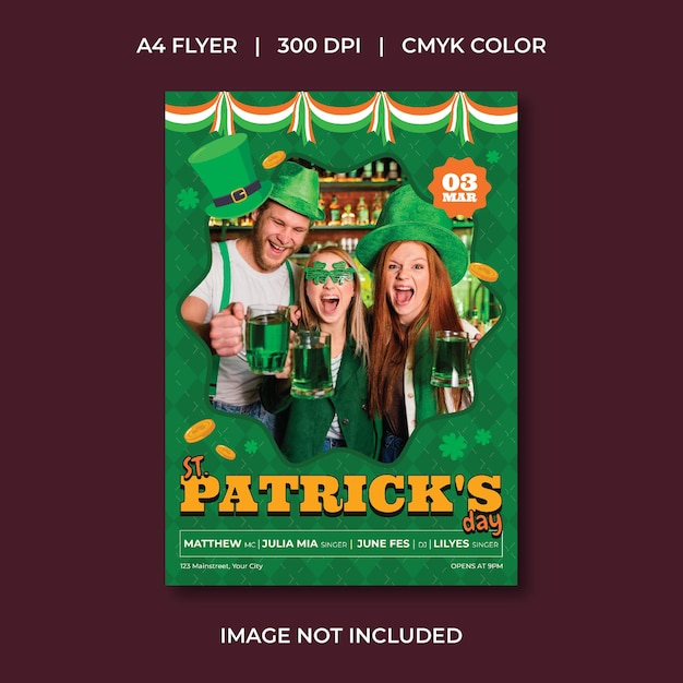 Vector st patrick day flyer