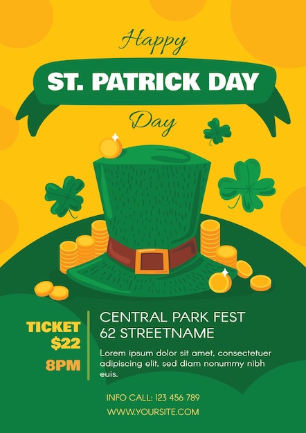 St Patrick Day Green Gold Poster