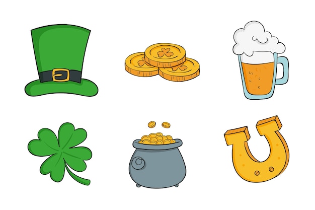 Vector st. patrick day instagram elements