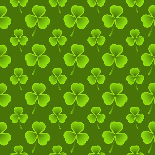 St patrick's clover seamless pattern background