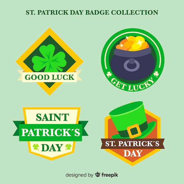 St. patrick's day badge collection