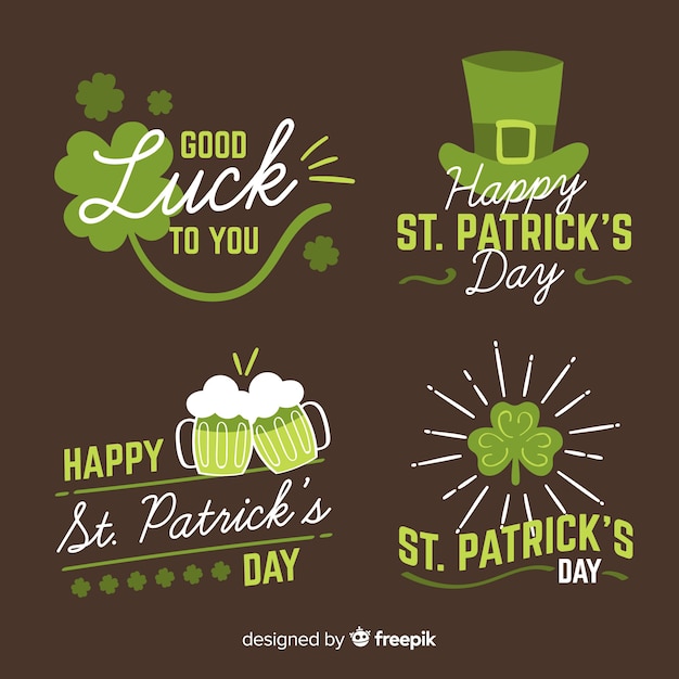 St. patrick's day badge collection