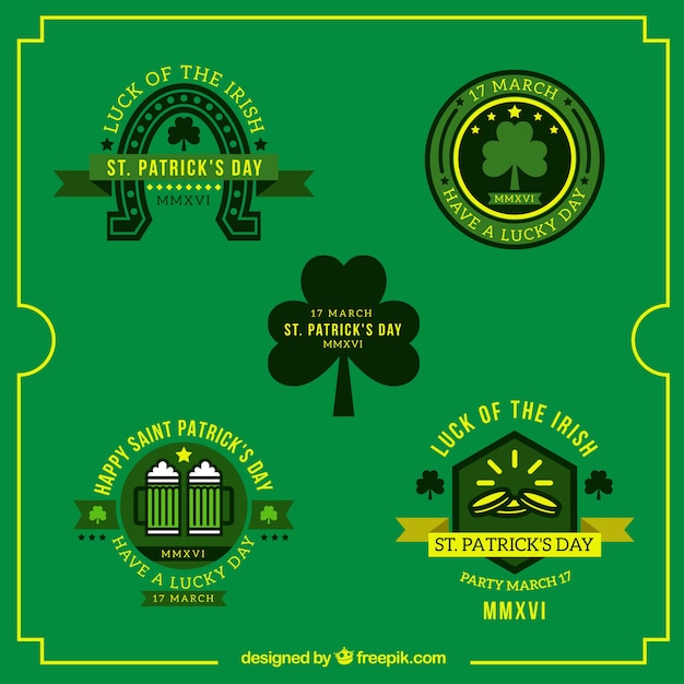 St. patrick's day badges