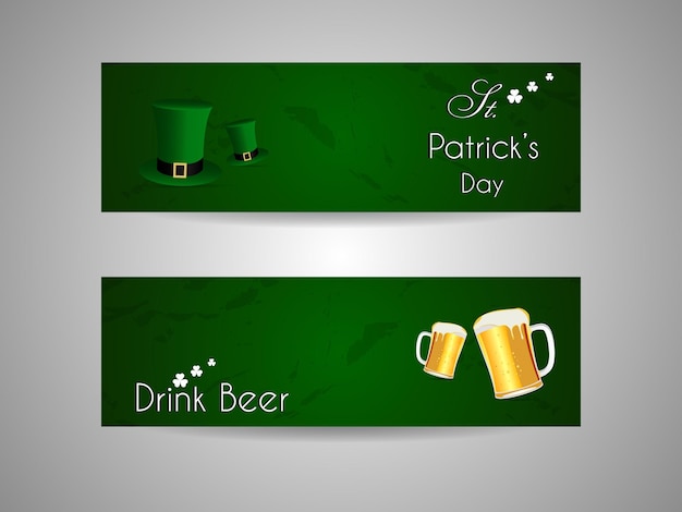 St. patrick's day banner ingesteld.