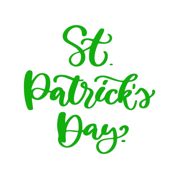 St. patrick's day belettering