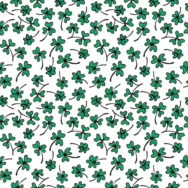 Vector st patrick's day clover seamless pattern