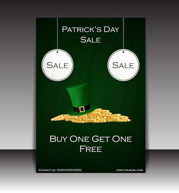 Vector st. patrick's day flyer set.