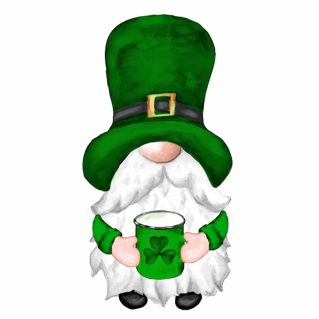 Vector st. patrick's day gnome