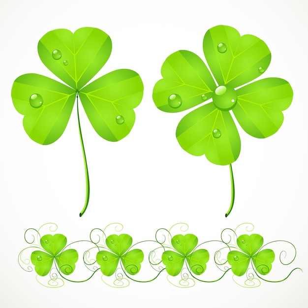 St Patrick's Day green clover background dark