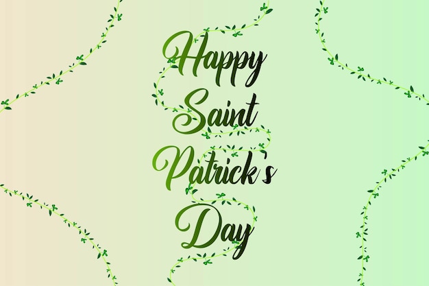 Vector st patrick s day greeting lettering happy st patricks day vector illustration