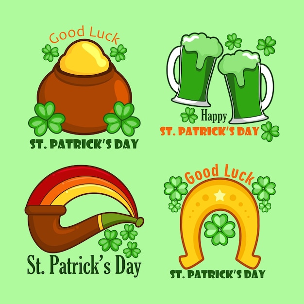 St patrick's day icon set design element