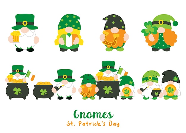 St Patrick's Day Kabouters Falt Clipart