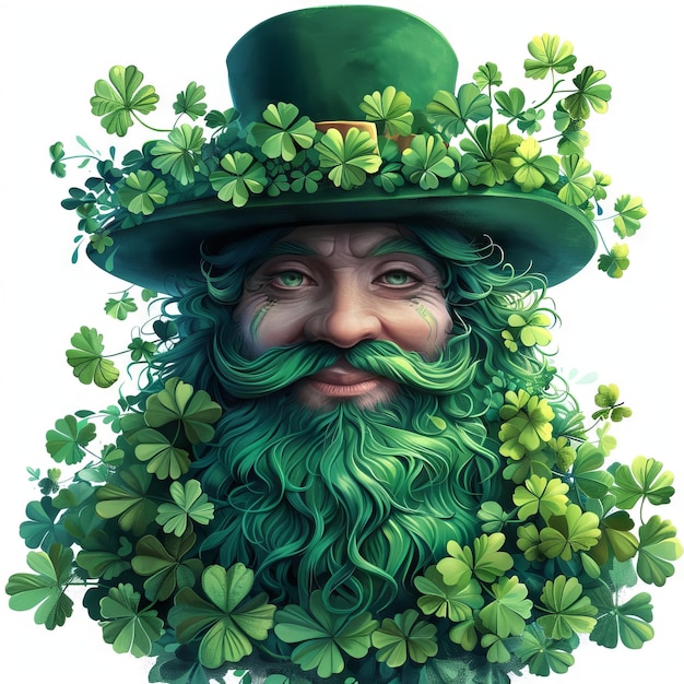 St. patrick's day leprechaun met groene hoed