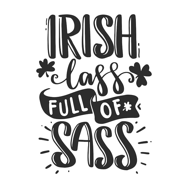 St Patrick's Day Lettering Quotes 동기 부여 영감 인쇄용 포스터 토트 백 머그 스티커 T