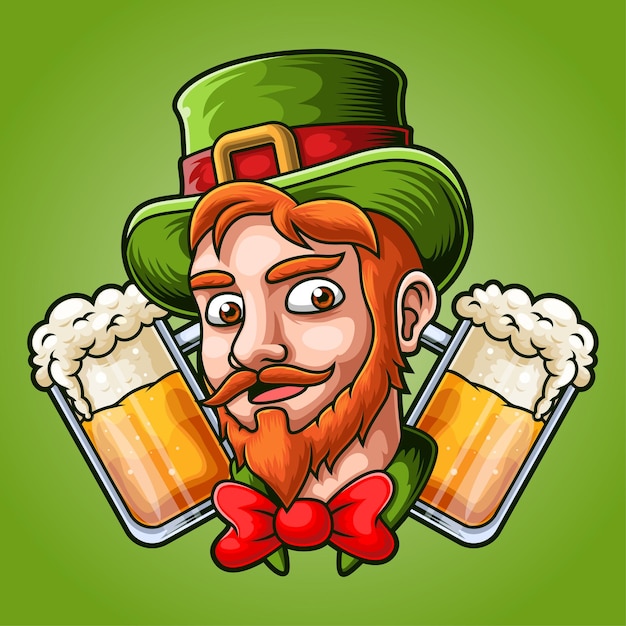 Illustrazione della mascotte di giorno della st patrick