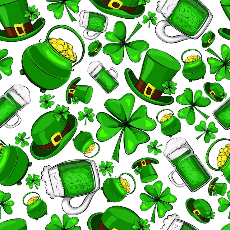 Vector st. patrick's day naadloze patroon.