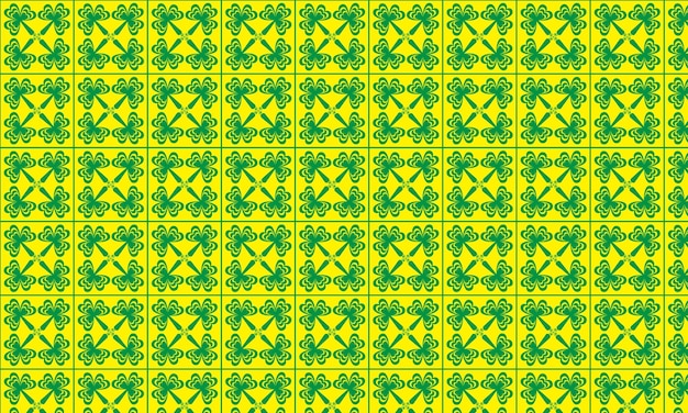 St. Patrick's Day Pattern klaver groet gele vectorillustratie