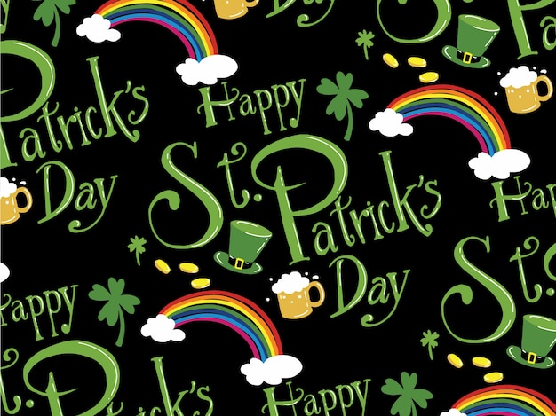 Vettore st.patrick's day pattern vector.