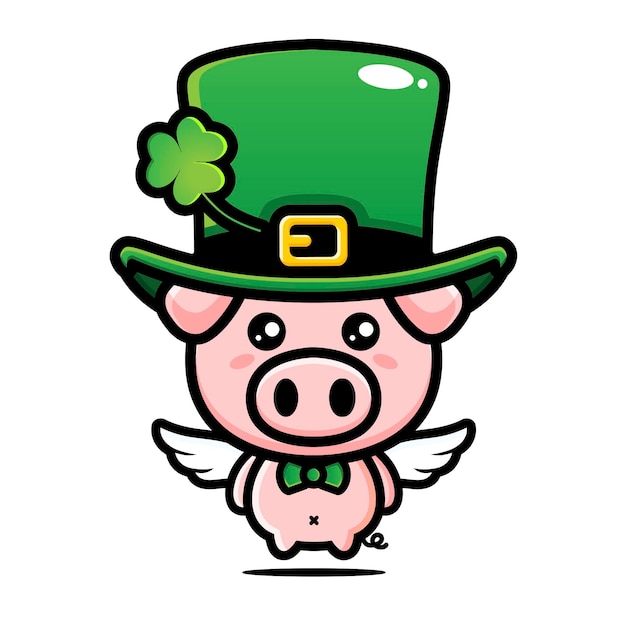 Leprechaun di maiale del giorno di san patrizio