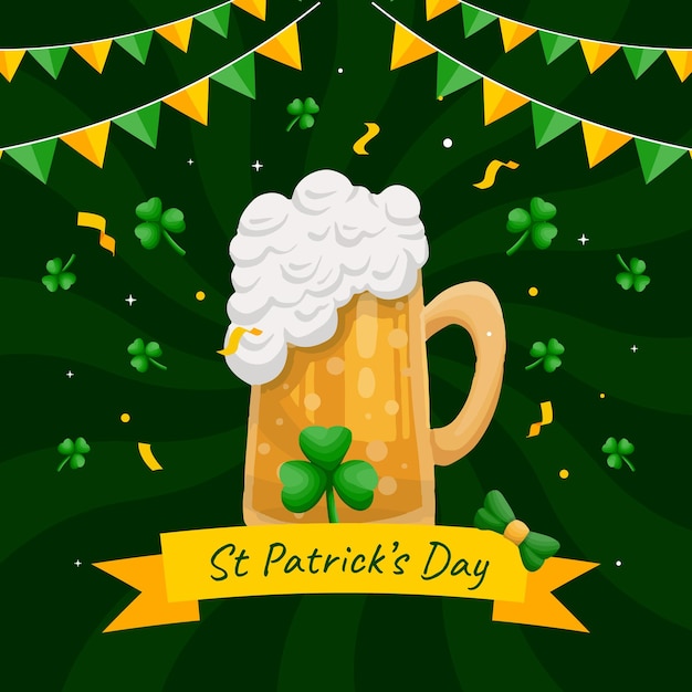 st patrick's day poster illustration