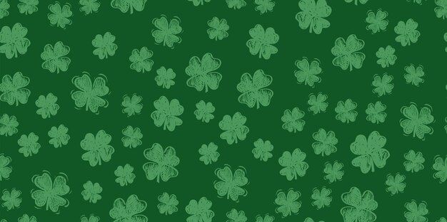 St. patrick's day. retro style emblems leaf clover.