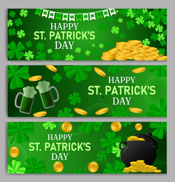 St. patrick's day shamrock banner