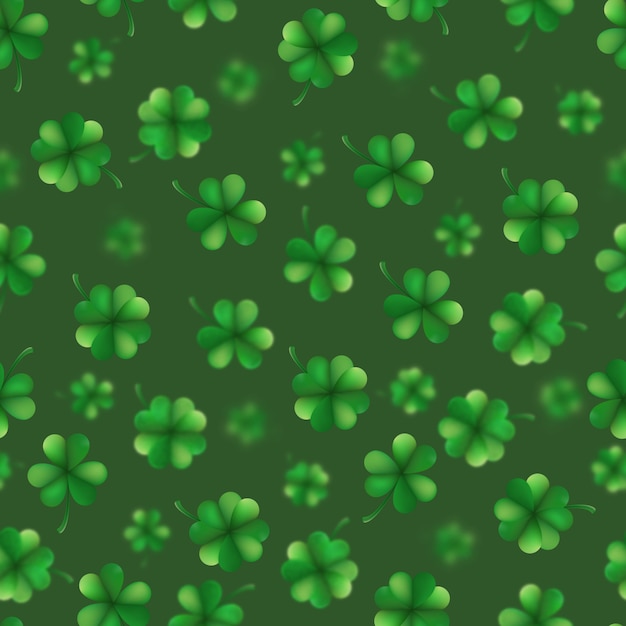 St. patrick s day shamrocks seamless pattern.