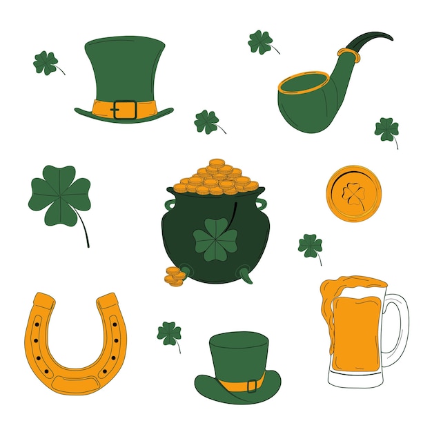 Vector st. patrick's day. st. patrick's day vector design elements set.