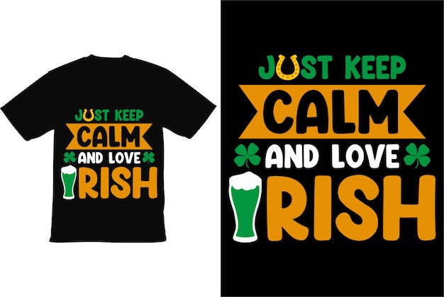 St. Patrick's Day T-Shirt Design, St. Patrick's day typography colorful lettering t-shirt design