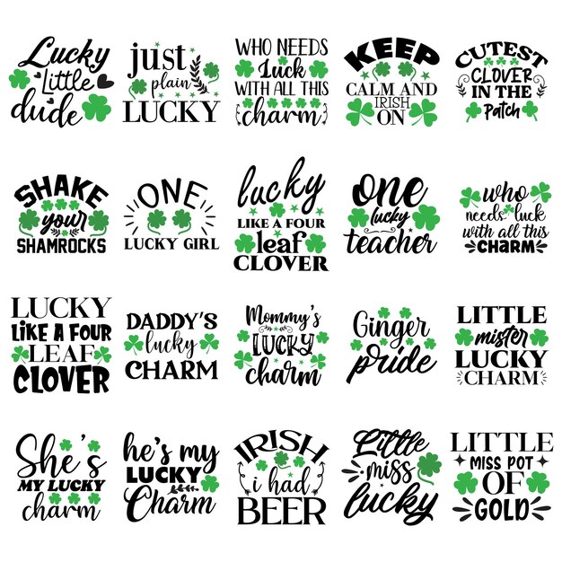 St Patrick's day t shirt designs bundle