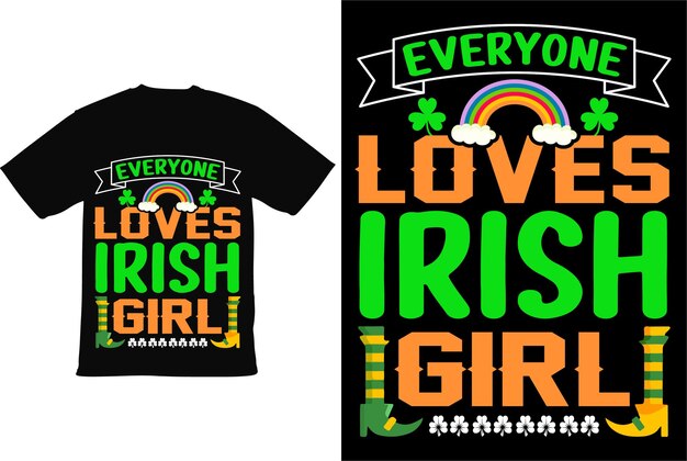 St. Patrick's day t-shirt designs, St. Patrick's day typography colorful lettering tshirt design