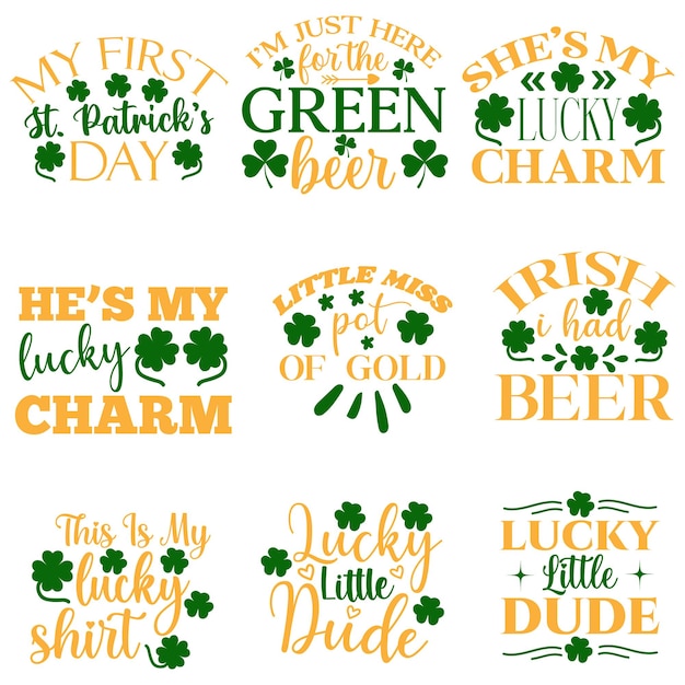 St Patrick's day t-shirt ontwerpen bundel