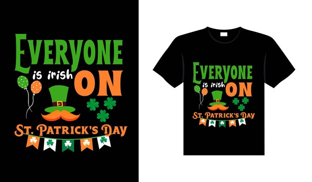 St. Patrick's day typografie kleurrijke Ierse citaat vector belettering t-shirt design