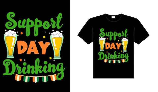 St. Patrick's day typografie kleurrijke Ierse citaat vector belettering t-shirt design