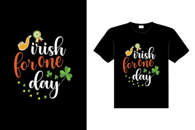 St. patrick's day typografie kleurrijke ierse citaat vector belettering t-shirt design