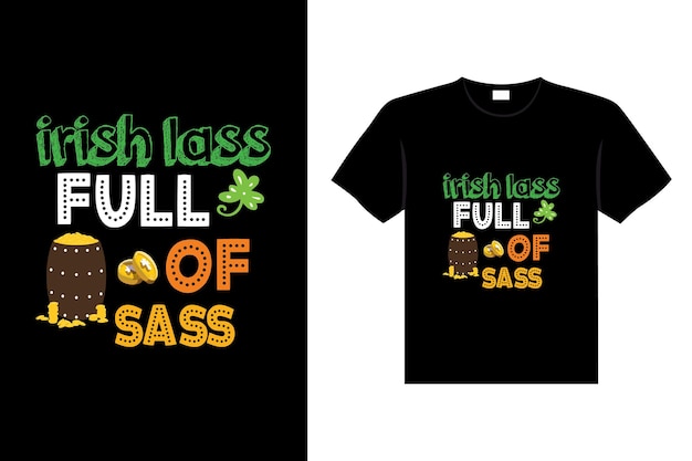 St. Patrick's day typografie kleurrijke Ierse citaat vector belettering t-shirt design