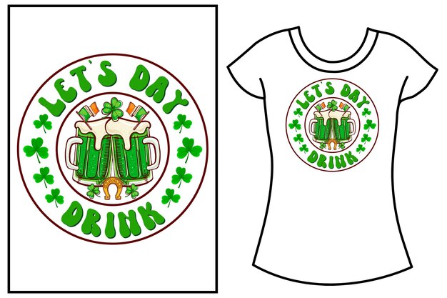 St Patrick's Day Typografie SVG T-shirt ontwerp