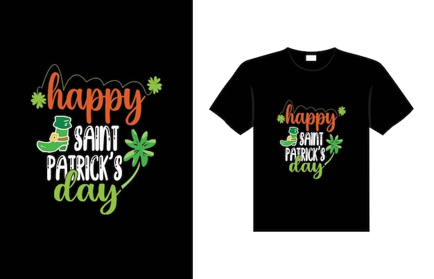 성 패트릭의 날 타이포그래피 다채로운 아일랜드 인용문 벡터 레터링 티셔츠 디자인
