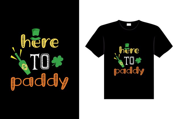 聖パトリックの日のタイポグラフィ カラフルなアイルランド引用ベクトル レタリング t シャツ デザイン
