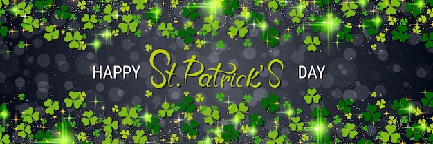 St.Patrick의 날 벡터 배너 서식 파일