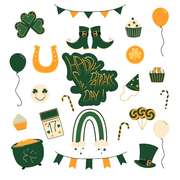 St. Patrick's Day vector design elements set