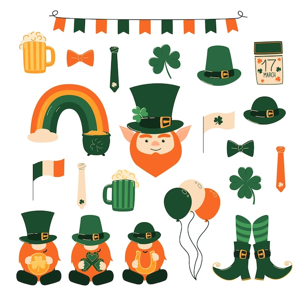 St. Patrick's Day vector design elements set