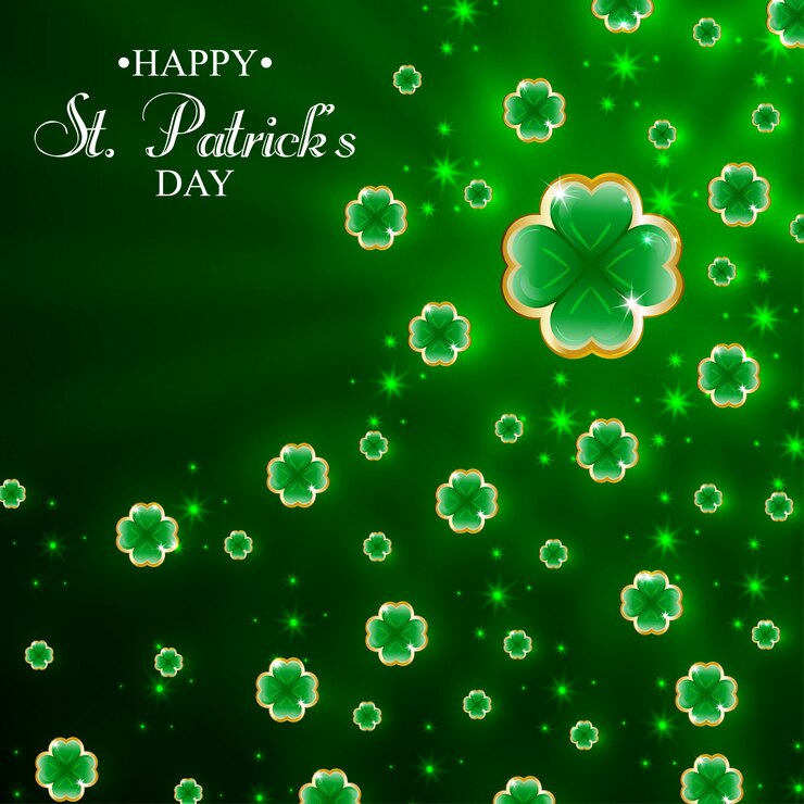 Vector st patrick's greetings vintage design 