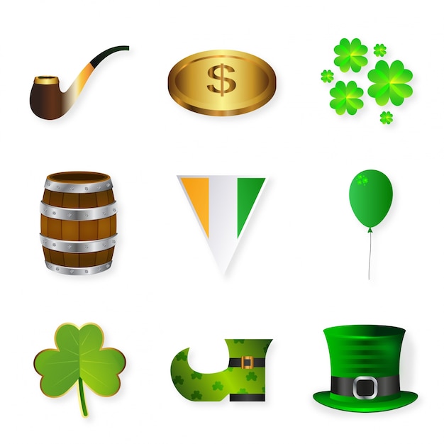 St patrick's pictogrammen instellen