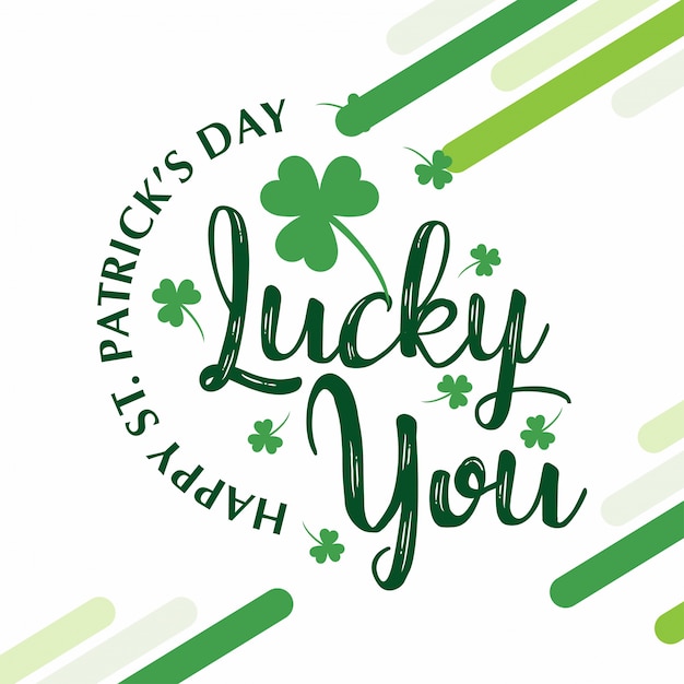 Vector st patrick's typogrpahy banner with white background