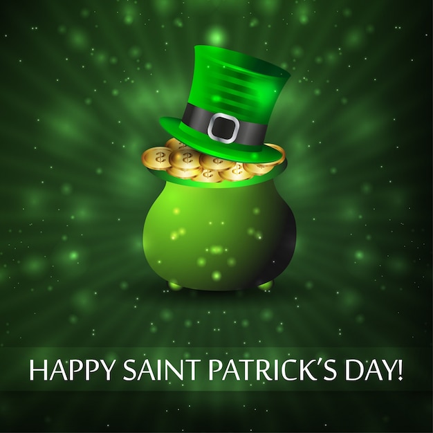 St Patrick's with dark background and coins