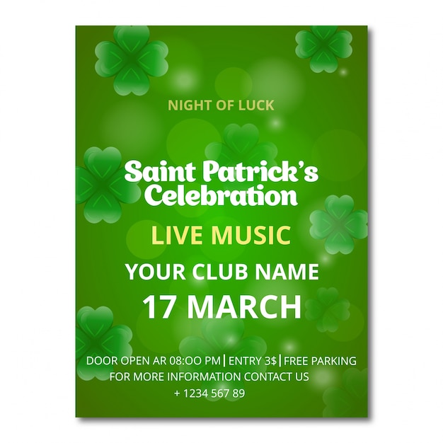 St Patrick typografie met groene achtergrond