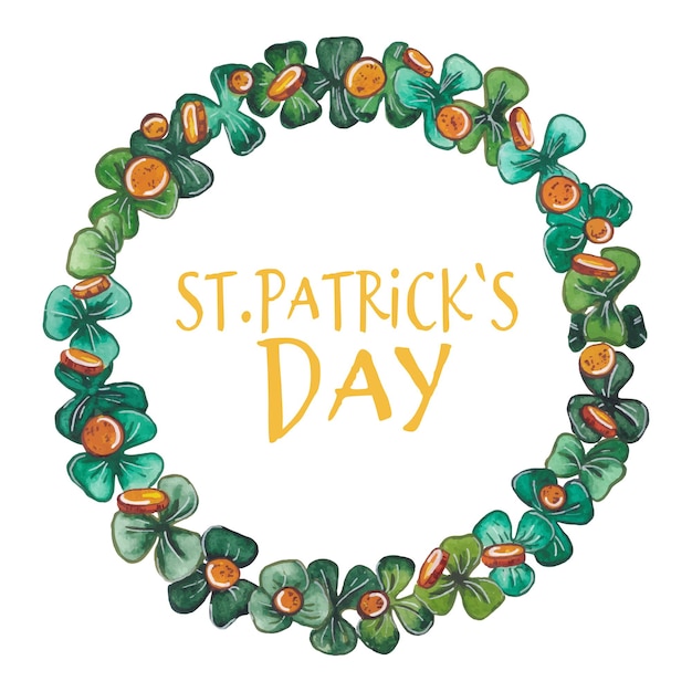 Vector st patrick wreath